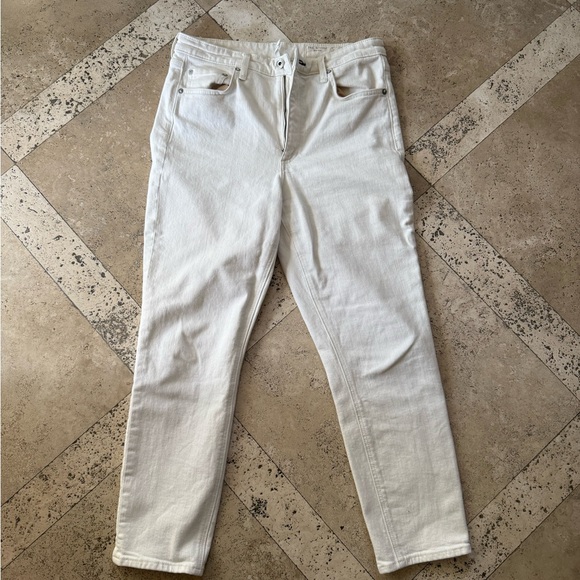 Rag & Bone Cream Nina High Rise Ankle Cigarette Denim Jeans - Picture 2 of 7